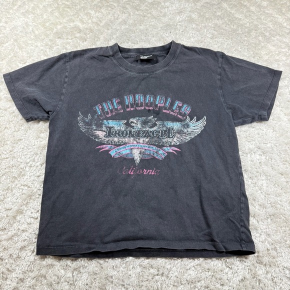 THE KOOPLES Paris Iron Eagle California Graphic T-Shirt Womens Rock Grunge Punk - Picture 1 of 11